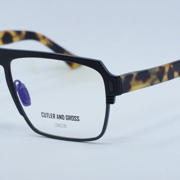 Cutler and Gross CGOP136457 003 Eyeglasses Black/Havana 57mm Rectangle Frame - Picture 2 of 7